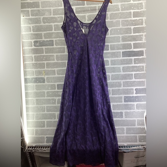 Vintage Victoria's Secret 2pc Purple Nightgown Slip Robe Size Large - Picture 2 of 5